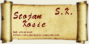 Stojan Kosić vizit kartica
